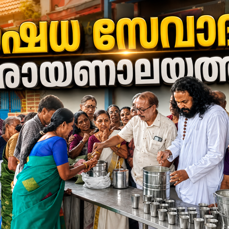 ‘ആരോഗ്യവും ആത്മീയതയും കൈകോർത്തപ്പോൾ’;നാരായണാലയത്തിൽ നൂറുകണക്കിന് ഭക്തർക്ക് മരുന്നുകഞ്ഞിയും വിശിഷ്ട ഔഷധപ്രസാദവും