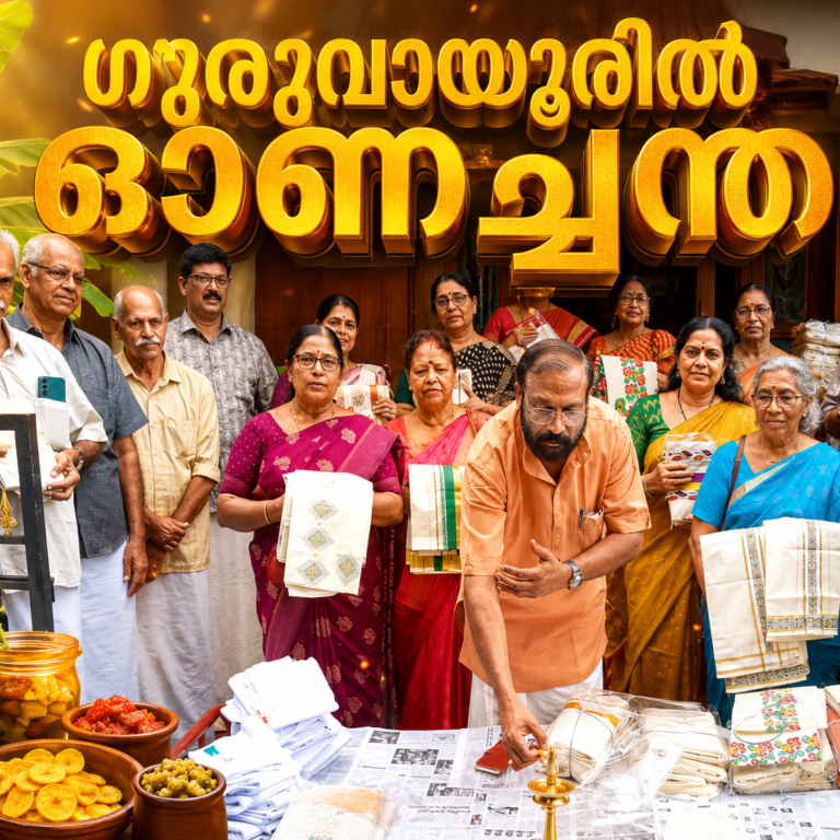 ഓണക്കോടിയും നാടൻ രുചികളും ഒരുമിച്ച്; ഗുരുവായൂരിൽ ഗ്ലോബൽ എൻ.എസ്.എസ്. ഓണച്ചന്തയ്ക്ക് തുടക്കം
