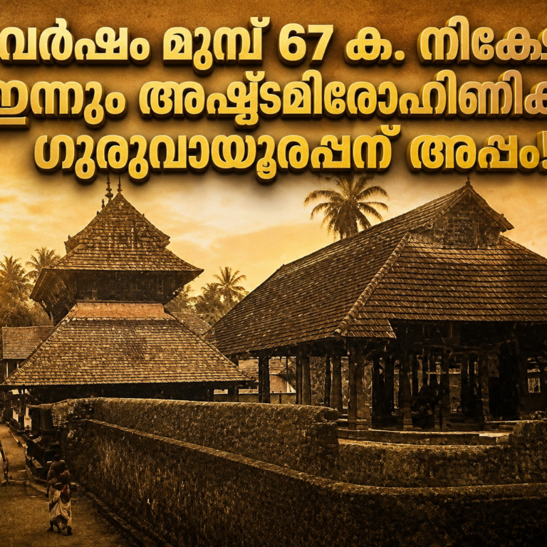 75 വർഷം മുമ്പ് 67 ക. നിക്ഷേപം; ഇന്നും അഷ്ടമിരോഹിണിക്ക് ഗുരുവായൂരപ്പന് അപ്പം!”