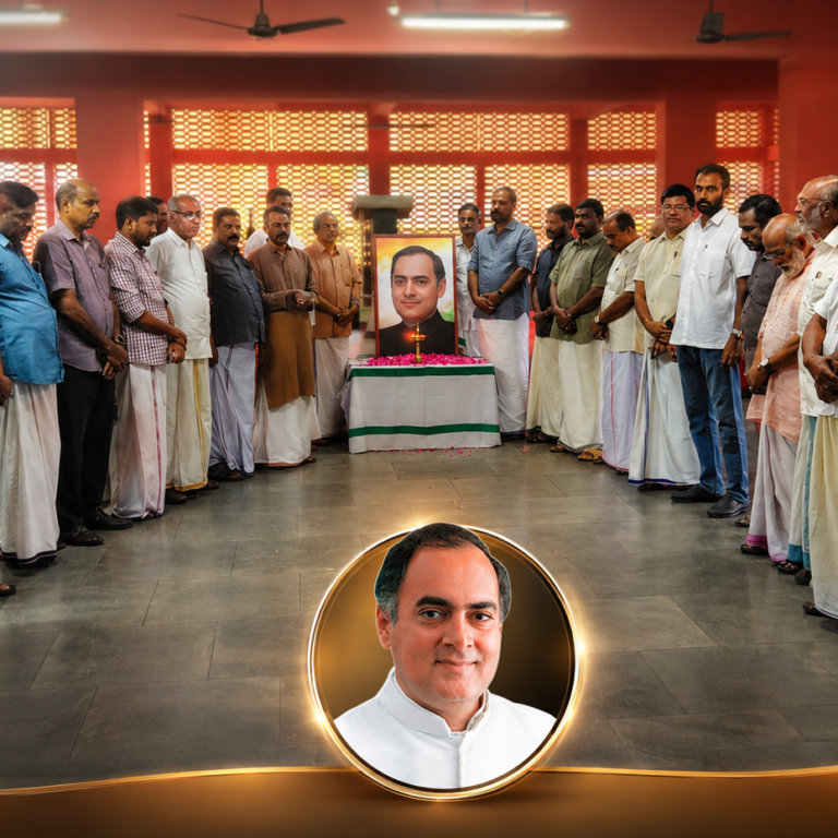 രാജീവ് ഗാന്ധിയുടെ ജന്മദിനം സദ്ഭാവനാ ദിനമായി ആചരിച്ചു; ഗുരുവായൂരിൽ അനുസ്മരണ സമ്മേളനവും പുഷ്പാർച്ചനയും