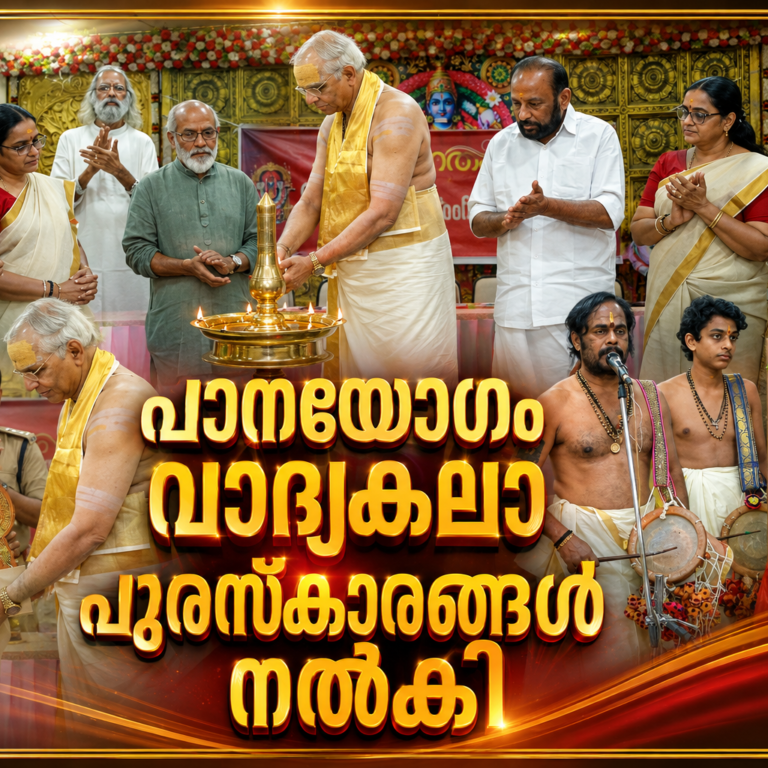 കലയുടെ താളപ്പെരുമയിൽ പാനയോഗത്തിന് 25-ാം വയസ്സ്; വാദ്യകലാ പുരസ്‌കാരങ്ങൾ സമ്മാനിച്ചു