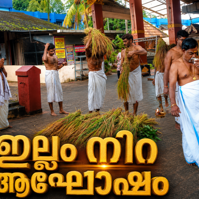 തിരുവെങ്കിടാചലപതി ക്ഷേത്രത്തിൽ ഭക്തിനിർഭരമായി ഇല്ലം നിറ ആഘോഷം