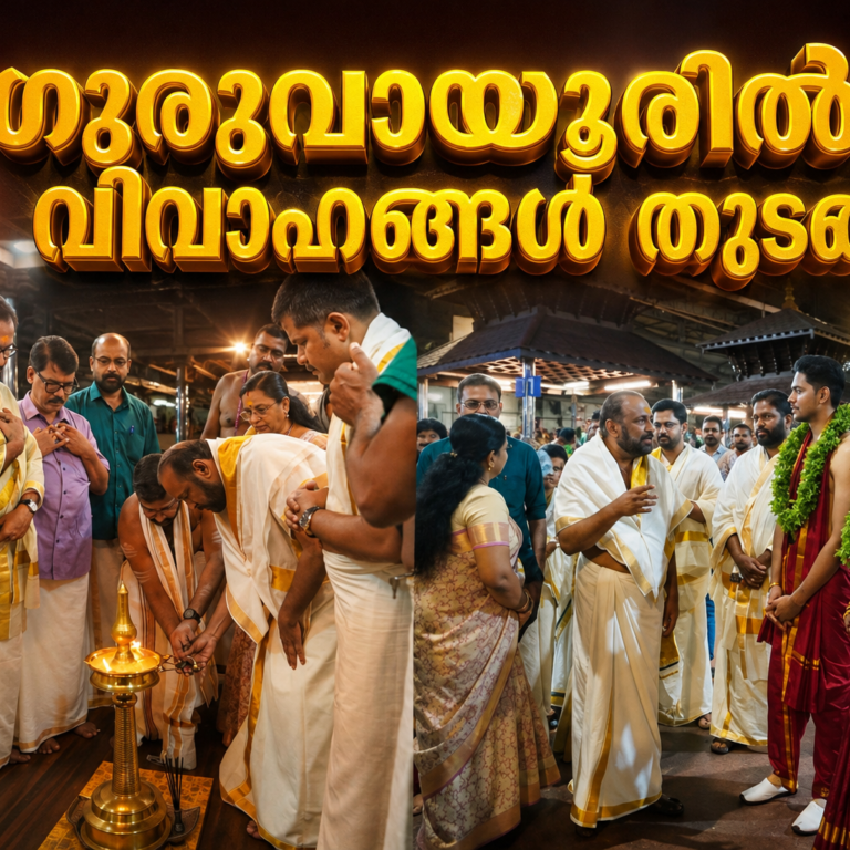 ഗുരുവായൂരിൽ റെക്കോർഡ് വിവാഹങ്ങൾക്ക് മംഗളതുടക്കം