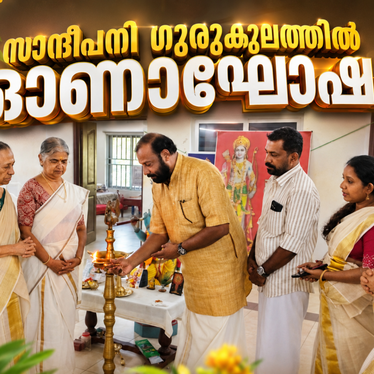 ചാവക്കാട് സാന്ദീപനി ഗുരുകുലത്തിൽ ഓണാഘോഷത്തിന് നിറപ്പകിട്ട്