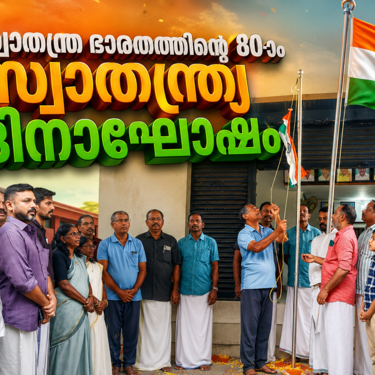 ദേശഭക്തിഗാനങ്ങളുടെ നിറവിൽ കോൺഗ്രസിന്റെ സ്വാതന്ത്ര്യദിനാഘോഷം