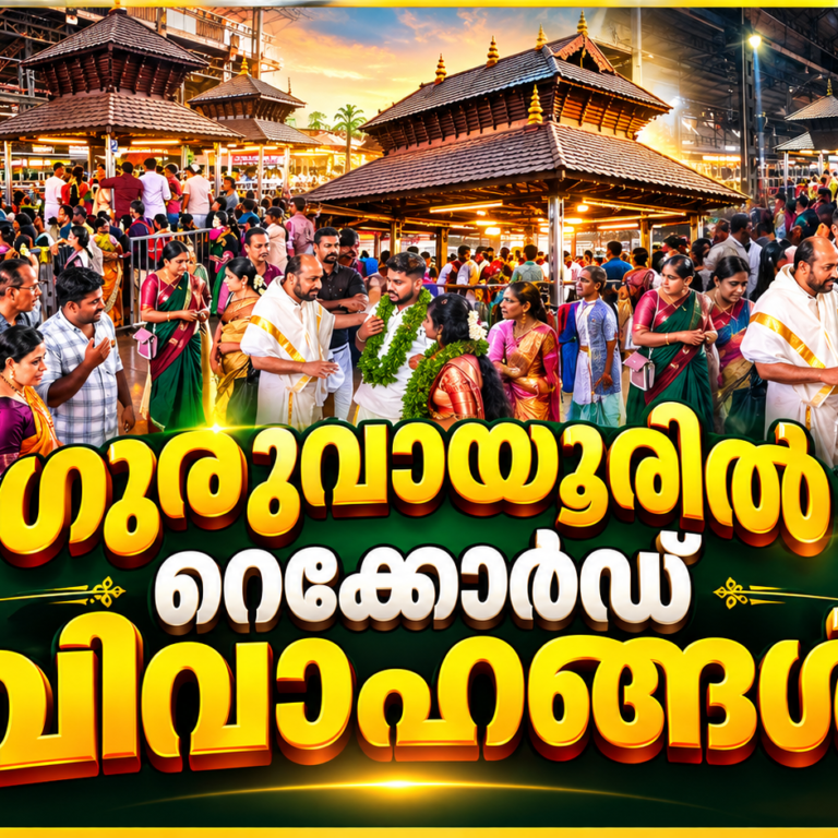ഗുരുവായൂരിൽ വീണ്ടും വിവാഹ റെക്കോർഡ്! ഒരൊറ്റ ദിവസം 420 കല്യാണങ്ങൾ; പുലർച്ചെ മുതൽ ഉച്ചവരെ ക്ഷേത്രസന്നിധിയിൽ മംഗളമേളം
