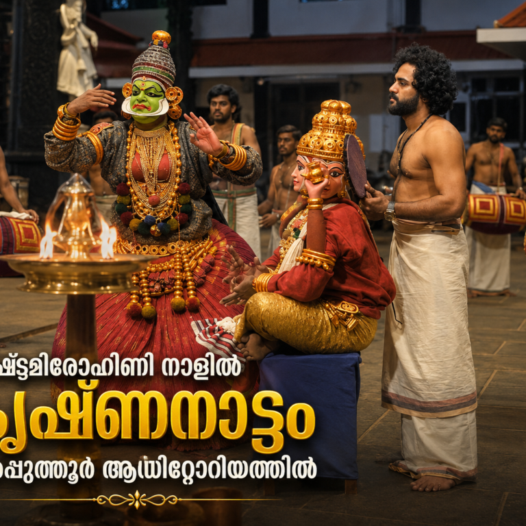 അഷ്ടമിരോഹിണി നാളിൽ മേൽപുത്തൂർ ആഡിറ്റോറിയത്തിൽ കൃഷ്ണനാട്ടം