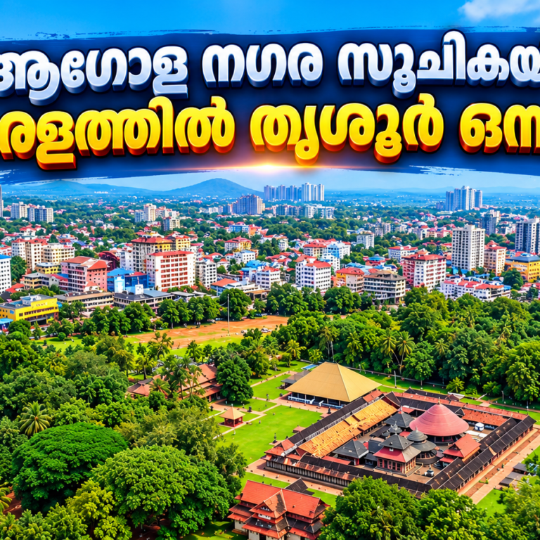 ആഗോള നഗര സൂചികയിൽ തൃശൂരിന് തിളക്കമാർന്ന നേട്ടം; കേരളത്തിൽ ഒന്നാമത്!