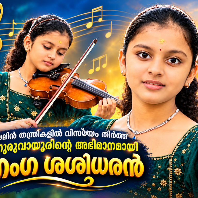വയലിൻ തന്ത്രികളിൽ വിസ്മയം തീർത്ത് ഗുരുവായൂരിന്റെ അഭിമാനമായി ഗംഗ ശശിധരൻ!