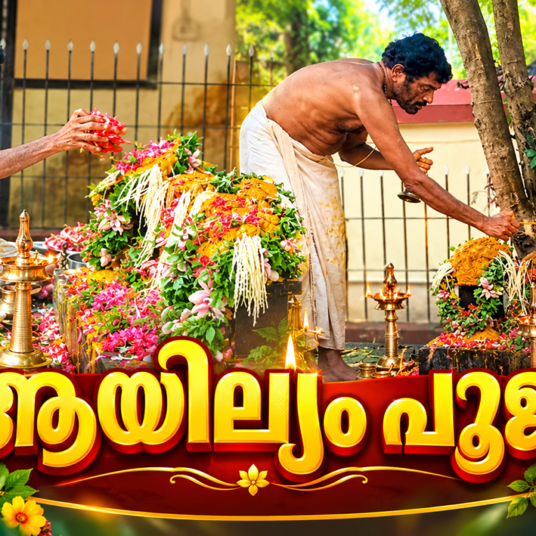 ഭക്തിസാന്ദ്രമായി തിരുവെങ്കിടാചലപതി ക്ഷേത്രത്തിലെ ആയില്യംപൂജ
